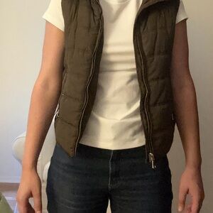 Women's Brown Quilted Vest